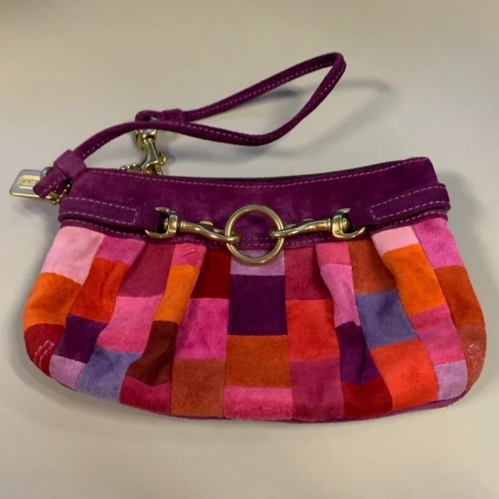 Leather Coach Wristlet